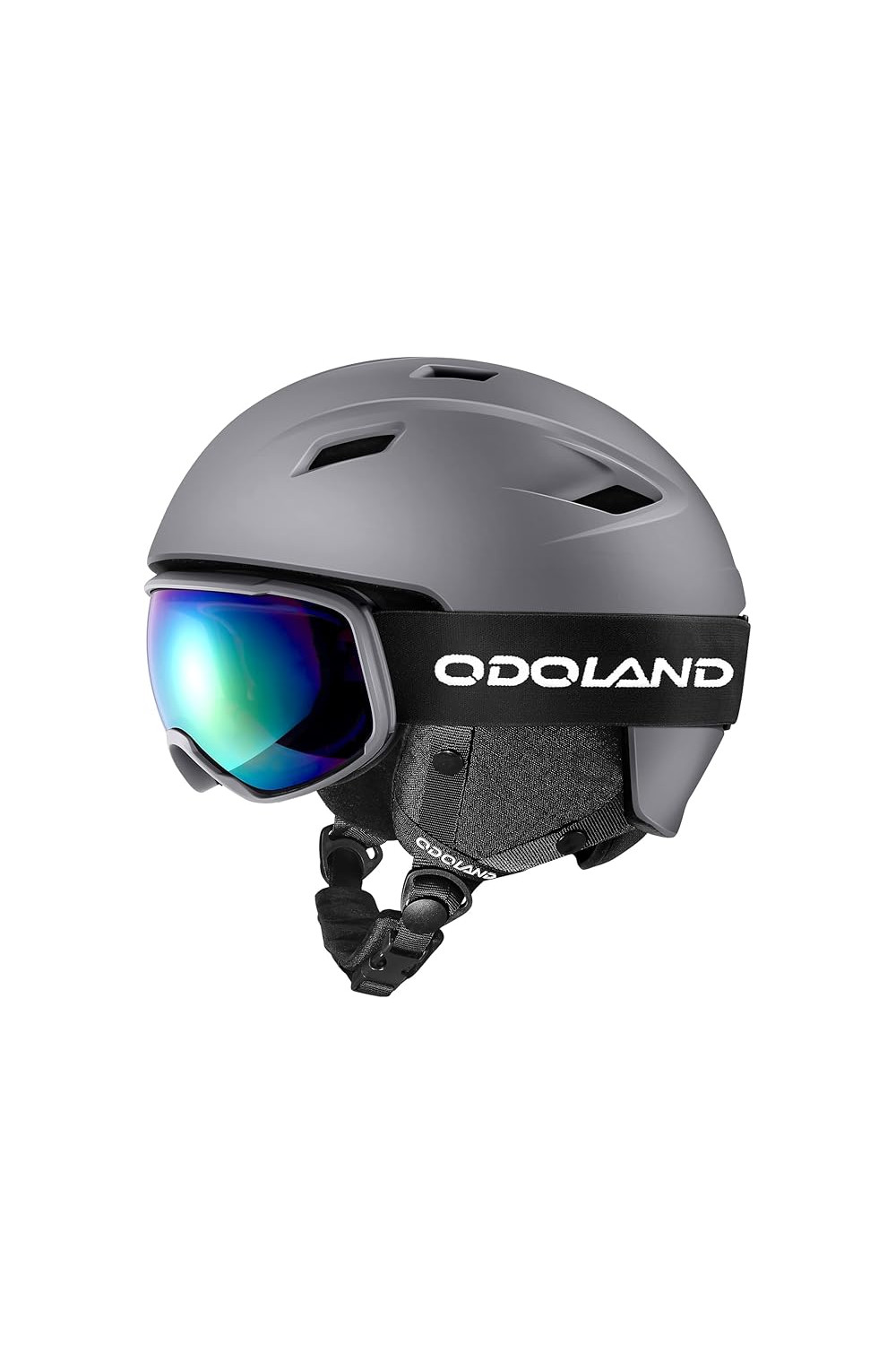 Kask narciarski Odoland z goglami szary roz. M