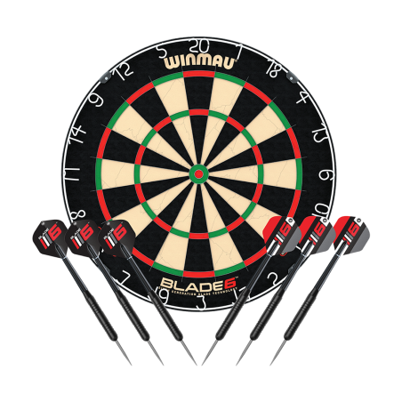 Zestaw Darta Tarcza Winmau Blade 6 + 6 Lotek Rzutki