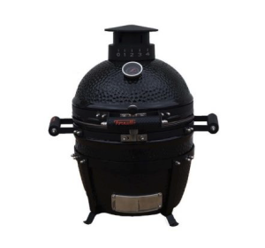 Duży grill ceramiczny Fornetto Kamado Lento, węglowy, 16" czarny
