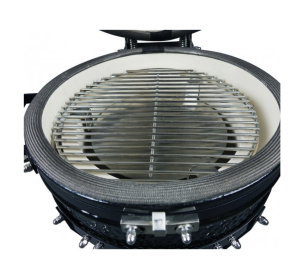 Duży grill ceramiczny Fornetto Kamado Lento, węglowy, 16" czarny