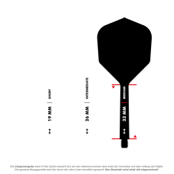 System Dart Target K-Flex No2 Standard Flight System Czarny  3szt 33 mm
