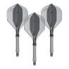 Piórka do lotek dart L-Style L1 EZ Clear Black 3szt 33 mm