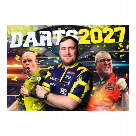 KALENDARZ ŚCIENNY DARTS KALENDER 2027 ZE ZDJĘCIAMI GWIAZD DARTA